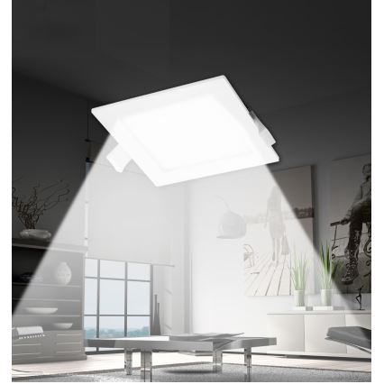 Aigostar - LED Hang plafondverlichting LED/12W/230V 16,5x16,5 cm 3000K wit