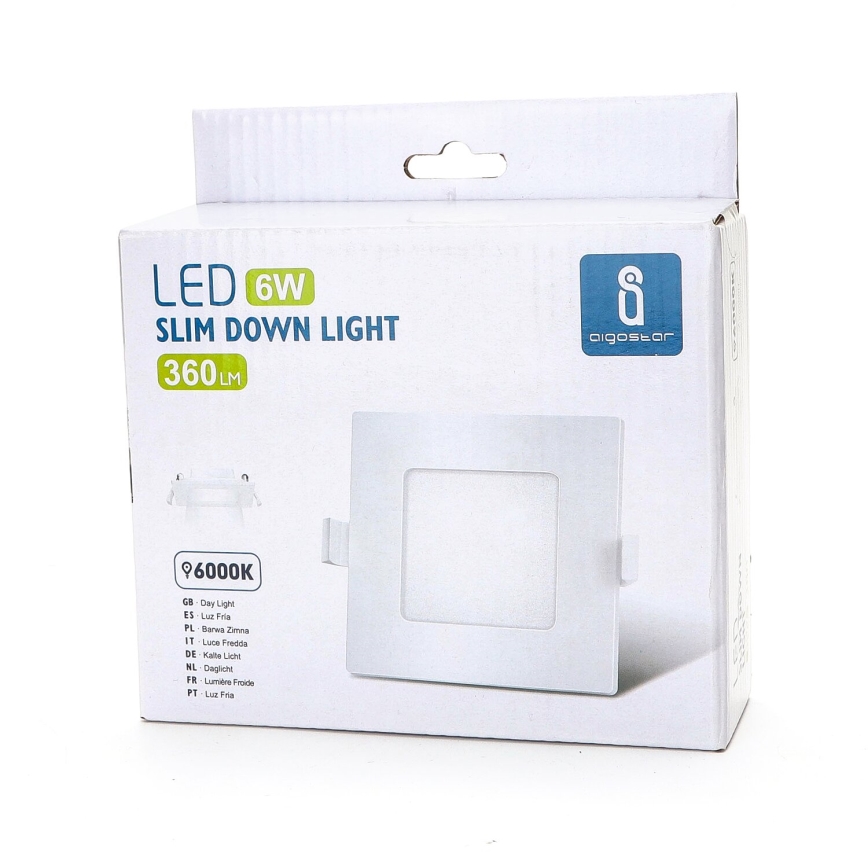 Aigostar - LED Hang plafondverlichting ULTRATHIN LED/6W/230V 6000K wit