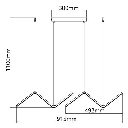 Aigostar - LED Hanglamp aan een koord LED/23W/230V 2700K
