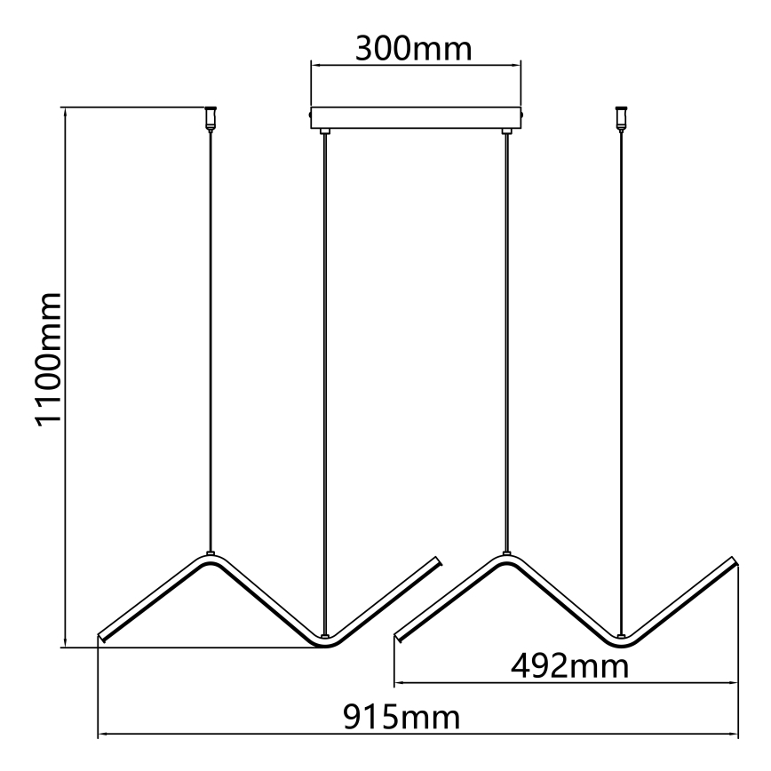 Aigostar - LED Hanglamp aan een koord LED/23W/230V 2700K