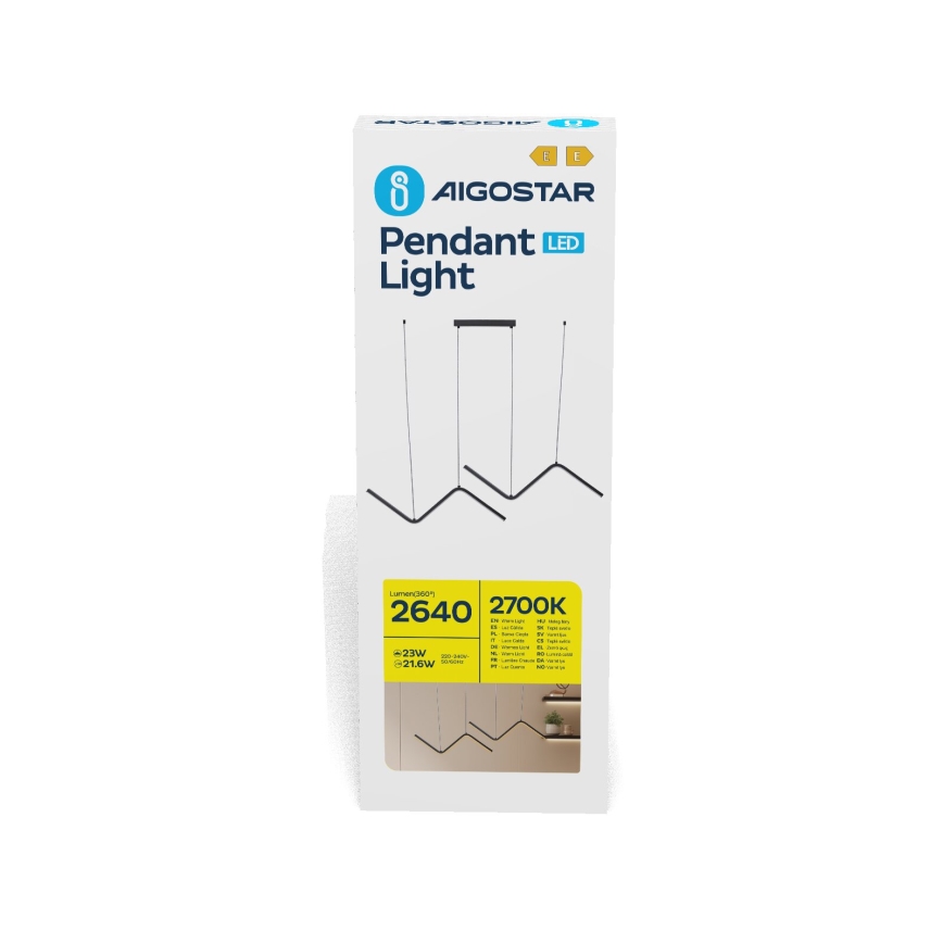 Aigostar - LED Hanglamp aan een koord LED/23W/230V 2700K