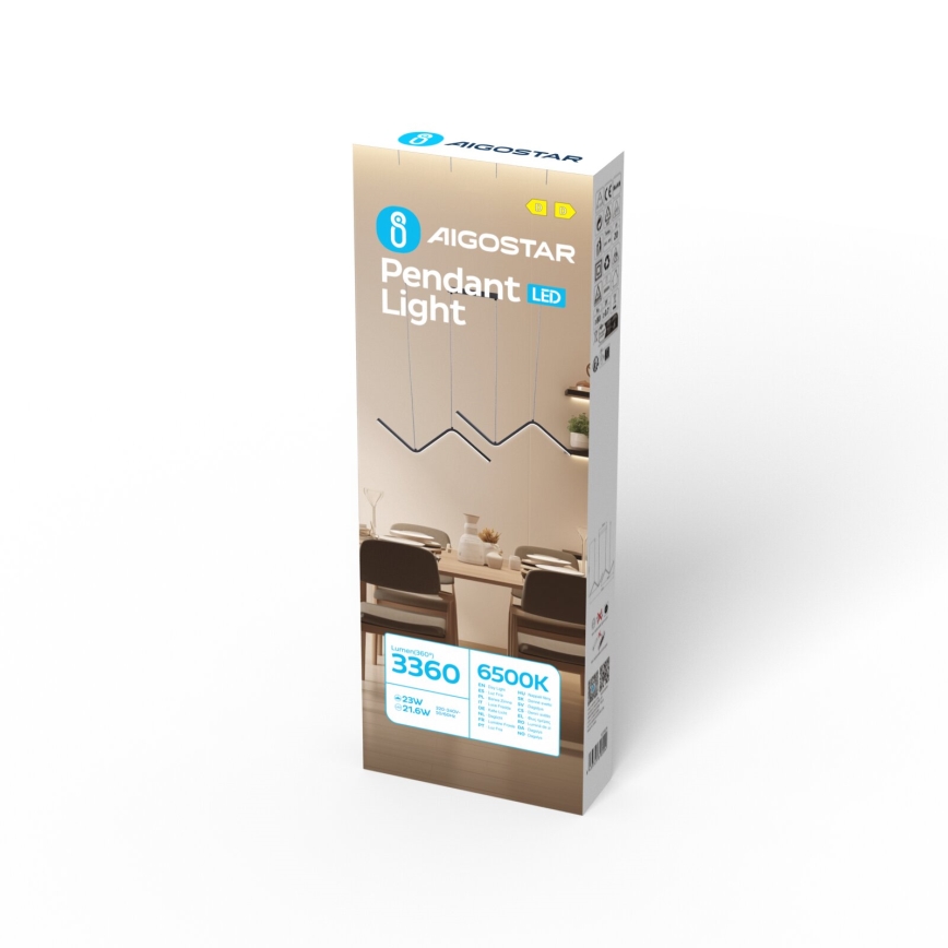 Aigostar - LED Hanglamp aan een koord LED/23W/230V 6500K
