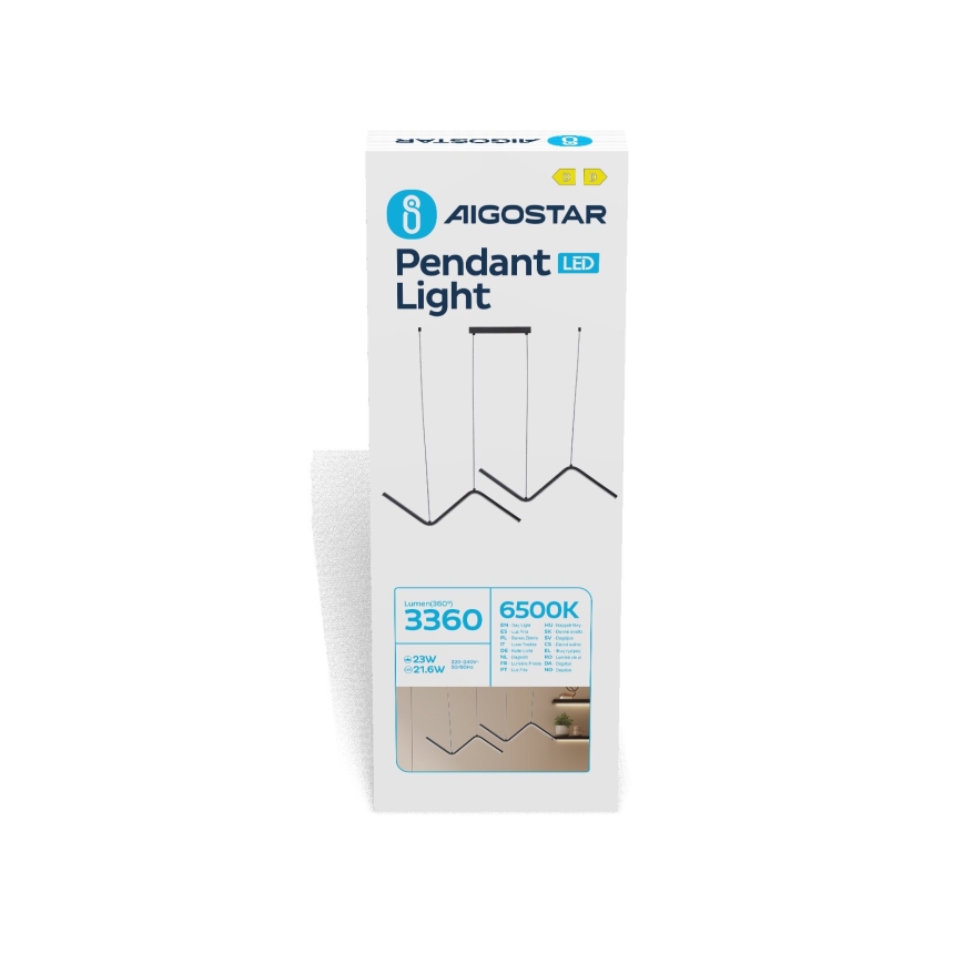 Aigostar - LED Hanglamp aan een koord LED/23W/230V 6500K
