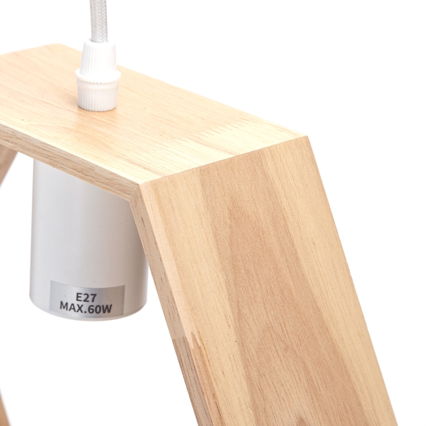 Aigostar - LED hanglamp van dennenhout aan snoer 1xE27/9W/230V 2200K
