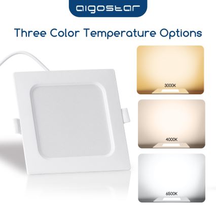 Aigostar - LED-inbouwarmatuur 6W/230V 3000K 12x12 cm wit