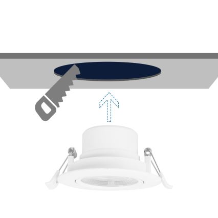 Aigostar - LED-inbouwspot LED/5W/230V 6500K Ø 8,5 cm wit