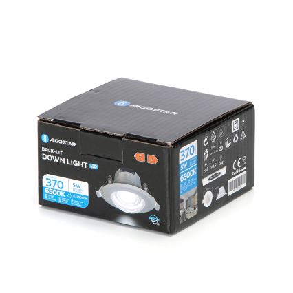 Aigostar - LED-inbouwspot LED/5W/230V 6500K Ø 8,5 cm wit