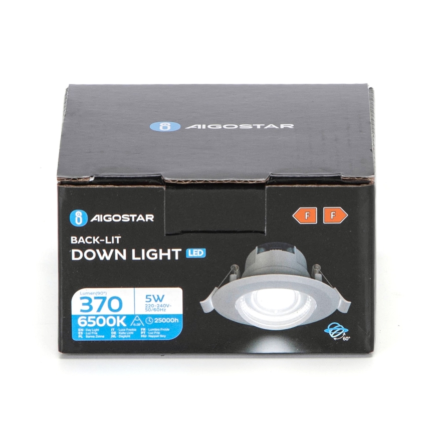 Aigostar - LED-inbouwspot LED/5W/230V 6500K Ø 8,5 cm wit