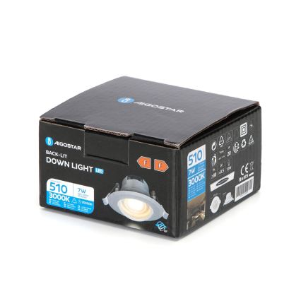 Aigostar - LED inbouwspot LED/7W/230V 3000K Ø 8,5 cm warm wit