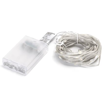 Aigostar - LED Kerst lichtsnoer 100xLED/3xAA 10,3m warm wit