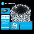 Aigostar - LED Kerst lichtsnoer voor buiten 1000xLED/8 Functies 53m IP44 koud wit