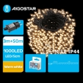Aigostar - LED Kerst lichtsnoer voor buiten 1000xLED/8 Functies 53m IP44 warm wit