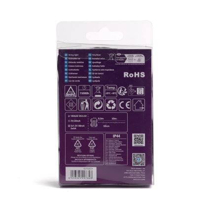 Aigostar - LED Kerst lichtsnoer voor buiten 100xLED/8 Functies 10,3m IP44 koud wit
