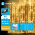 Aigostar - LED Kerst lichtsnoer voor buiten 100xLED/8 Functies 4x1m IP44 warm wit