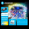 Aigostar - LED Kerst lichtsnoer voor buiten 300xLED/8 Functies 33m IP44 Meerdere kleuren