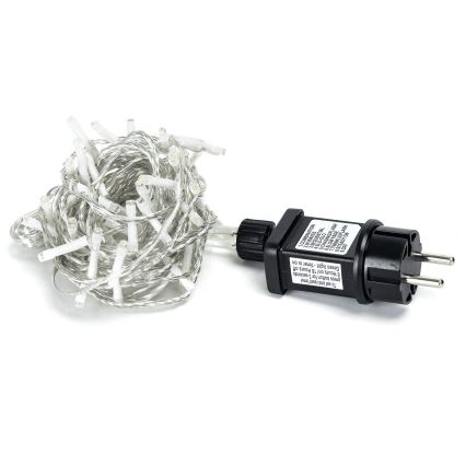 Aigostar - LED Kerst lichtsnoer voor buiten 50xLED/8 Functies 8m IP44 warm wit