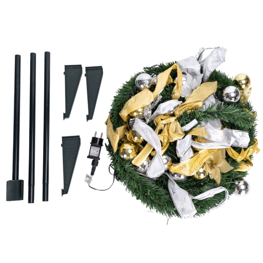 Aigostar - LED buiten kerstboom 100xLED 1,5m IP44 wit/goud koelwit