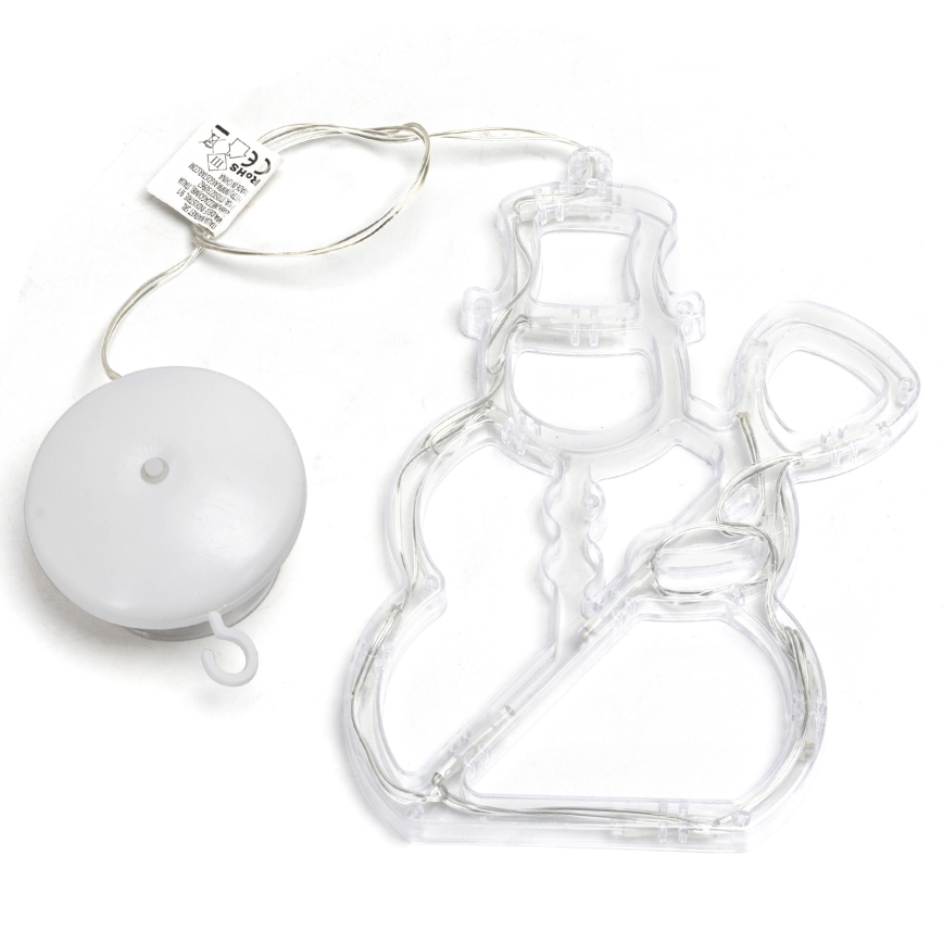 Aigostar - LED kerstdecoratie 10xLED/3xAAA sneeuwman 20,5 cm