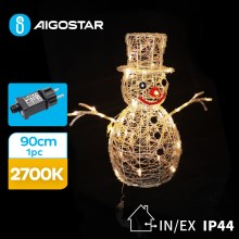 Aigostar - LED Kerstdecoratie voor buiten LED/3,6W/31/230V 2700K 90 cm IP44 sneeuwpop