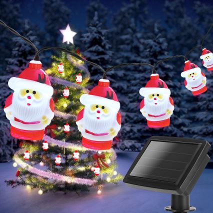 Aigostar - LED-kerstketting op zonne-energie 10xLED/3,8 m IP44 koud wit 400 mAh