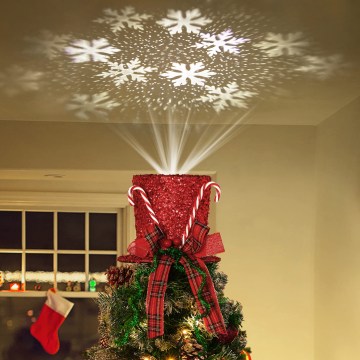 Aigostar - LED kerstprojector met sneeuwvlokken LED/5W/230V koud wit rood