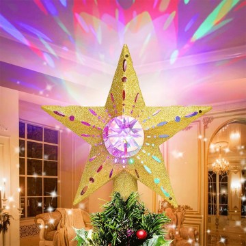 Aigostar - LED kerstprojector sneeuwvlokken LED/5W/230V meerkleurige gouden ster