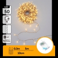 Aigostar - LED kerstslinger 50xLED/3xAA 5,3m warm wit