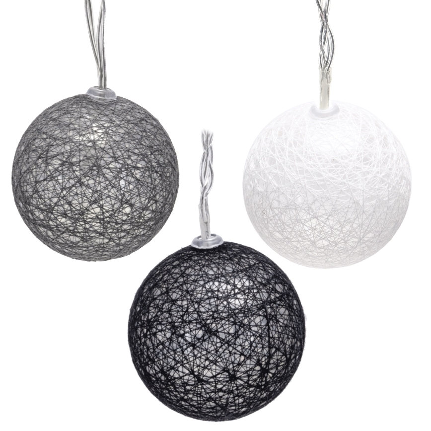 Aigostar - LED-kerstsnoer 10xLED/3xAA 2m warm wit