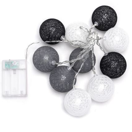 Aigostar - LED-kerstsnoer 10xLED/3xAA 2m warm wit