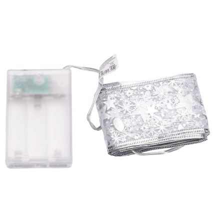 Aigostar - LED kerstverlichting 20xLED/3xAA 2 m warm wit zilver