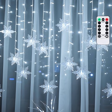 Aigostar - LED kerstsnoer voor buiten 120xLED/8 functies 3x0,7m IP44 koud wit + afstandsbediening