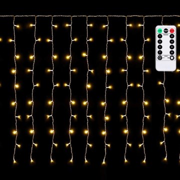 Aigostar - LED kerstsnoer voor buiten 300xLED/8 functies 3x1m IP44 warm wit + afstandsbediening
