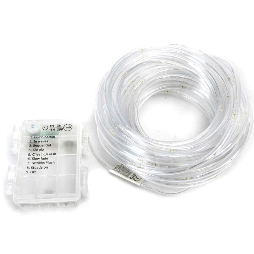 Aigostar - LED kerstsnoer voor buiten 50xLED/8 functies 3xAA 5,3m IP44 multicolor