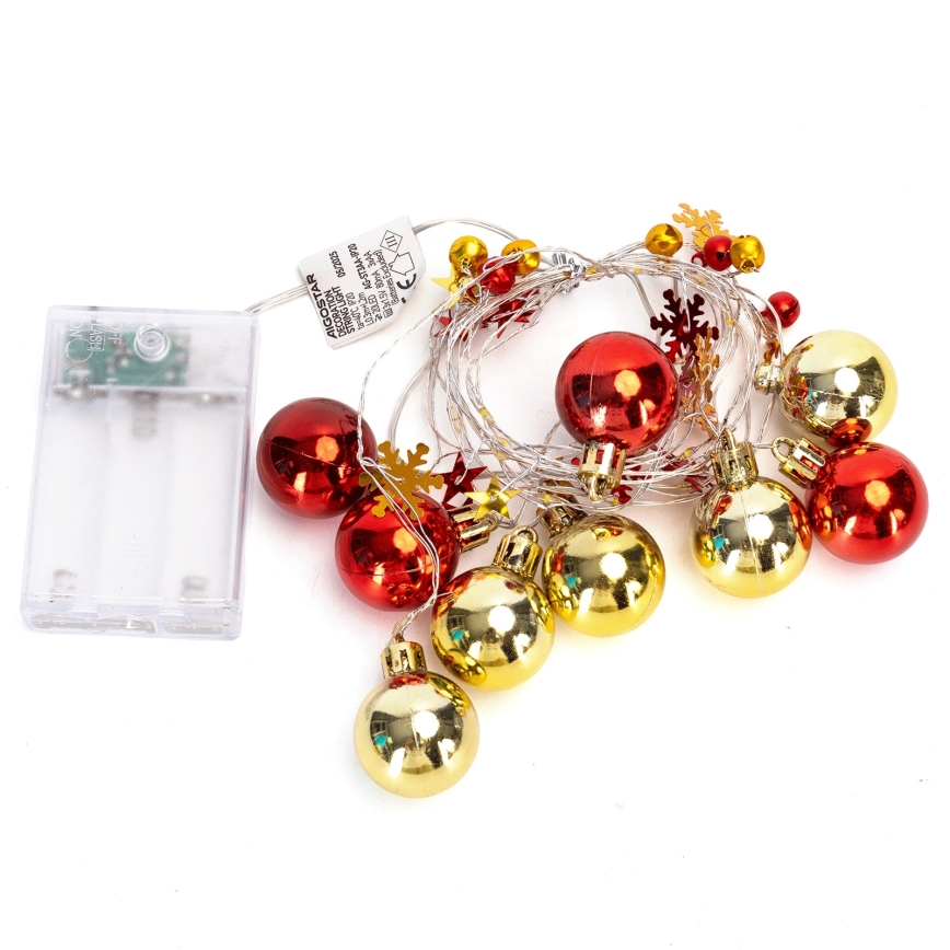 Aigostar - LED kerstverlichting 20xLED/3xAA 2m warm wit