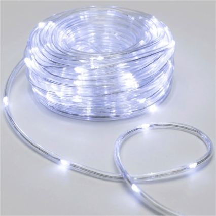 Aigostar - LED buiten kerstlichtsnoer 100xLED/8 functies 3xAA 10,3m IP44 koelwit