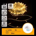 Aigostar - LED kerstverlichting voor buiten 50xLED/8 functies 3xAA 5,3m IP44 warm wit