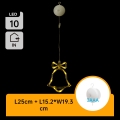 Aigostar - LED Kerstversiering LED/3xAAA bell 18cm