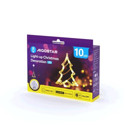 Aigostar - LED Kerstversiering LED/3xAAA boom 20cm