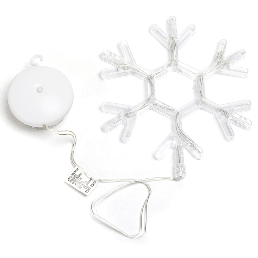 Aigostar - LED Kerstversiering LED/3xAAA warm wit sneeuwvlok 19cm