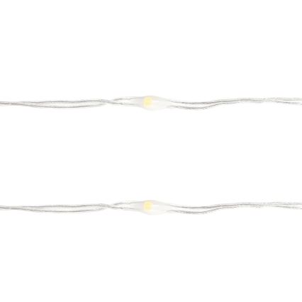 Aigostar - LED-lichtsnoer 100x LED/3x AA 10,3 m warm wit