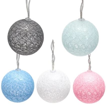 Aigostar - LED-lichtsnoer 10x LED / 3x AA, 2 m, warm wit