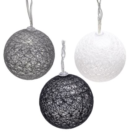 Aigostar - LED-lichtsnoer 10xLED/3xAA 2m warm wit