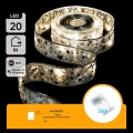 Aigostar - LED-lichtsnoer 20xLED/3xAA 2 m warm wit zilver