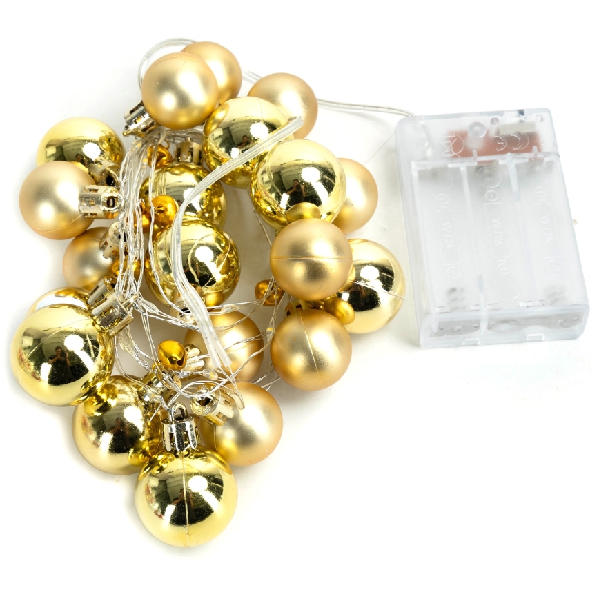 Aigostar - LED-lichtsnoer 20xLED/3xAA 2 m warm wit