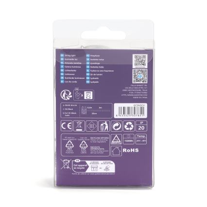 Aigostar - LED-lichtsnoer 50xLED/3xAA 5,3m koel wit