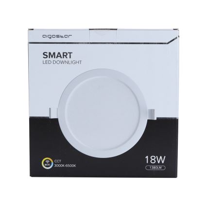 Aigostar - LED Luminaire encastré à intensité variable 18W/230V d. 22 cm Wi-Fi