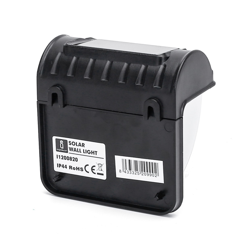 Aigostar - LED Luminaire solaire d'extérieur avec détecteur LED/0,12W/2V IP44