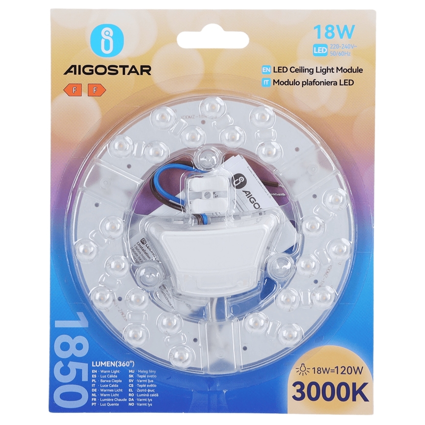 Aigostar - LED magnetische module LED/18W/230V 3000K