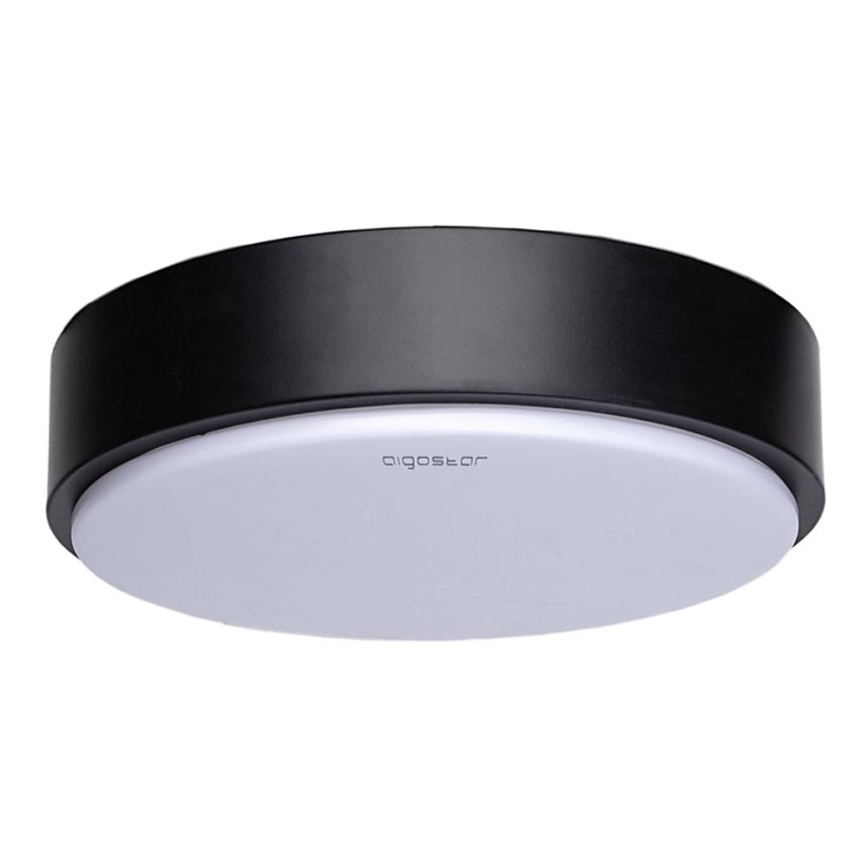 Aigostar - LED Plafondlamp LED/12W/230V 3000K d. 23 cm zwart