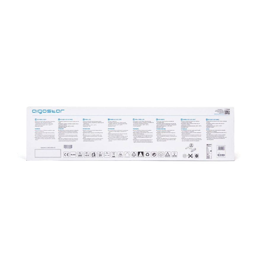 Aigostar - LED-Plafondpaneel LED/50W/230V 4000K 120x30cm wit